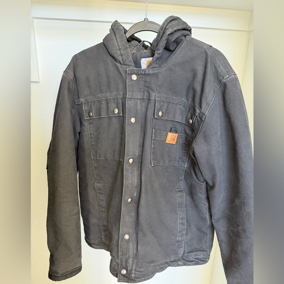 Carhartt Men's Black Hooded Field Jacket - Picture 2 of 8